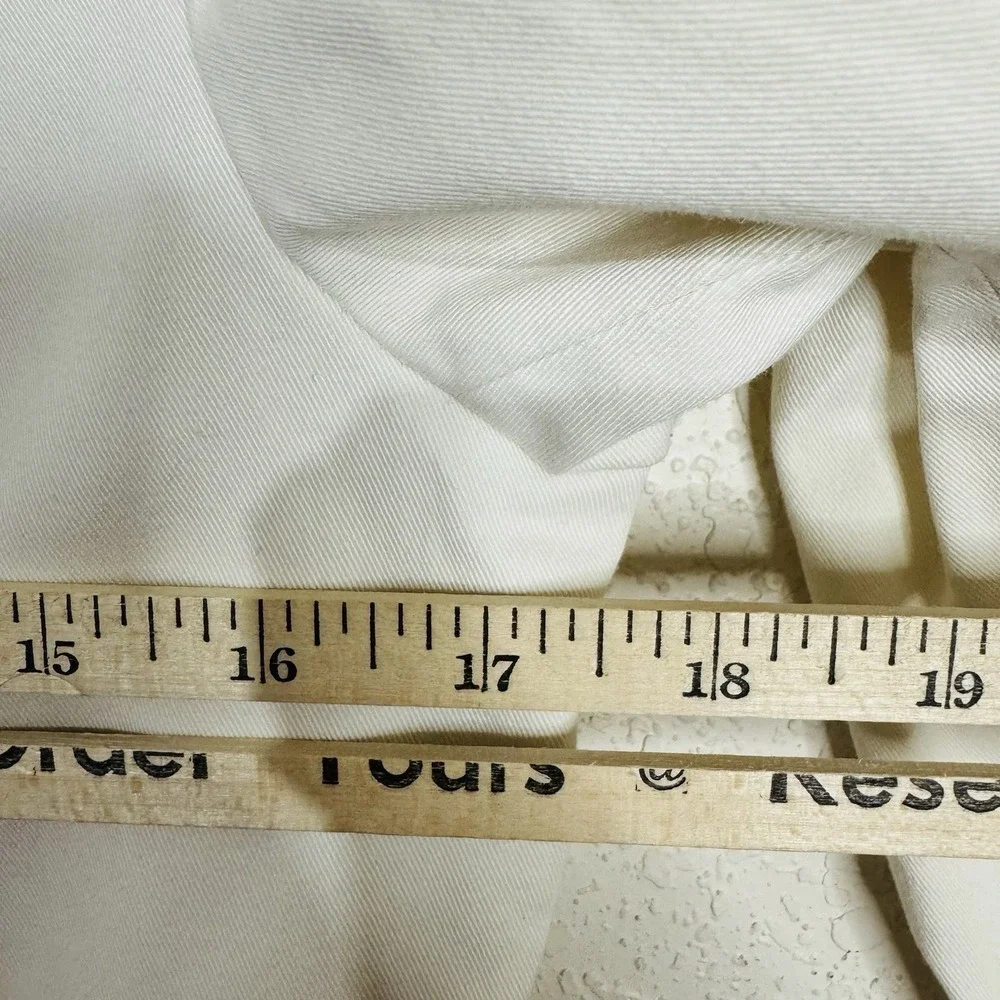 Zara Jacket Bell Sleeve Cream Beige‎ M Woman Cotton Double Breast Buttons Lined
